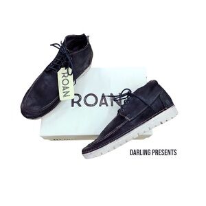 ROAN BY BEDSTÜ TOBIAS OILED SUEDE WHITE BFS MEN COLOR BLACK SIZE 10